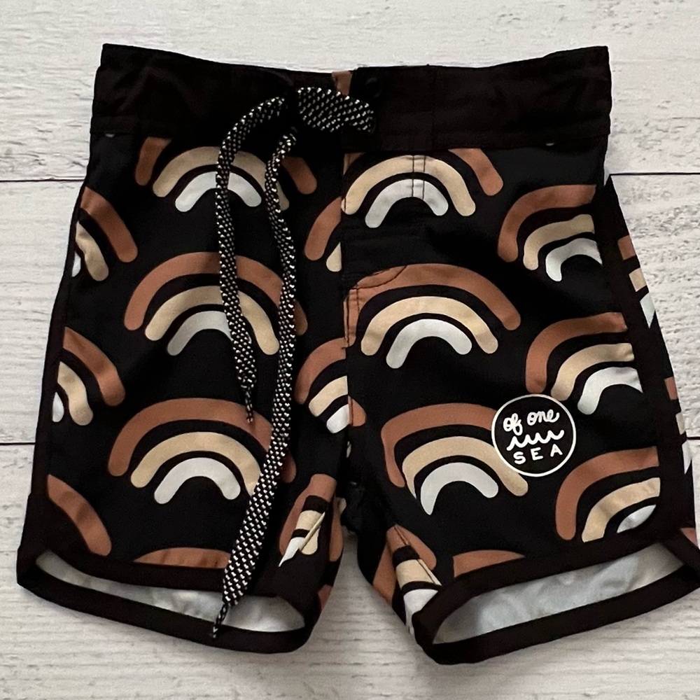 Of One Sea Boys Surf Board Shorts 3/4